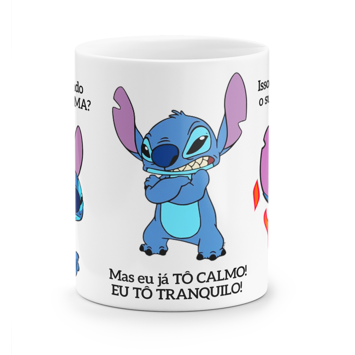 Caneca Stitch Você tá pedindo pra eu ter calma Canecas 24 Horas