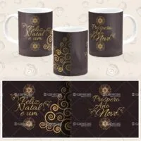 Caneca Personalizada Natal Marrom - Imagem 4