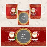 Caneca Personalizada Natal Papai Noel Vermelho - Imagem 4