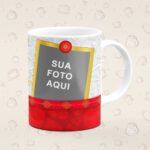 Caneca Personalizada Natal Familia Vermelho