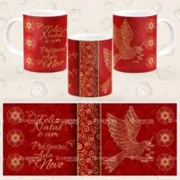 Caneca Personalizada Natal Vermelho - Imagem 4