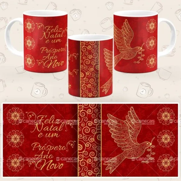 Caneca Personalizada Natal Vermelho - Imagem 4
