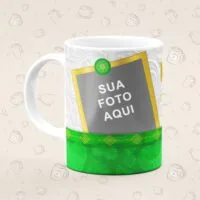 Caneca Personalizada Natal Familia Verde