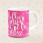 Caneca Personalizada Melhor Amiga de Todas Rosa