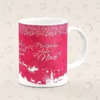 Caneca Personalizada Natal Rosa Foto - Imagem 2
