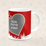 Caneca Personalizada Natal Vermelho Foto