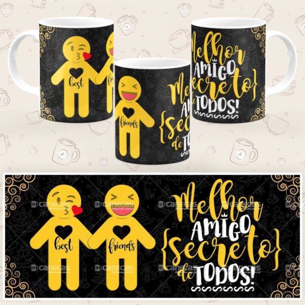 Caneca Personalizada Melhor Amigo Secreto de Todos - Imagem 4