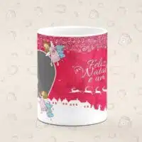 Caneca Personalizada Natal Rosa Foto - Imagem 3