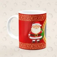 Caneca Personalizada Natal Papai Noel Vermelho