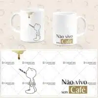 Caneca Personalizada Não vivo sem Café - Imagem 3