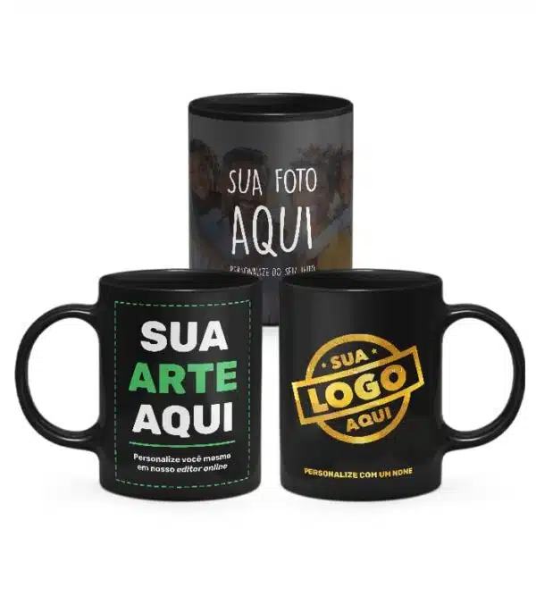 Caneca Personalizada Preta - Imagem 4