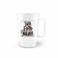 Caneca de Alumínio Branca Personalizada - 600ml - Canecas 24 Horas