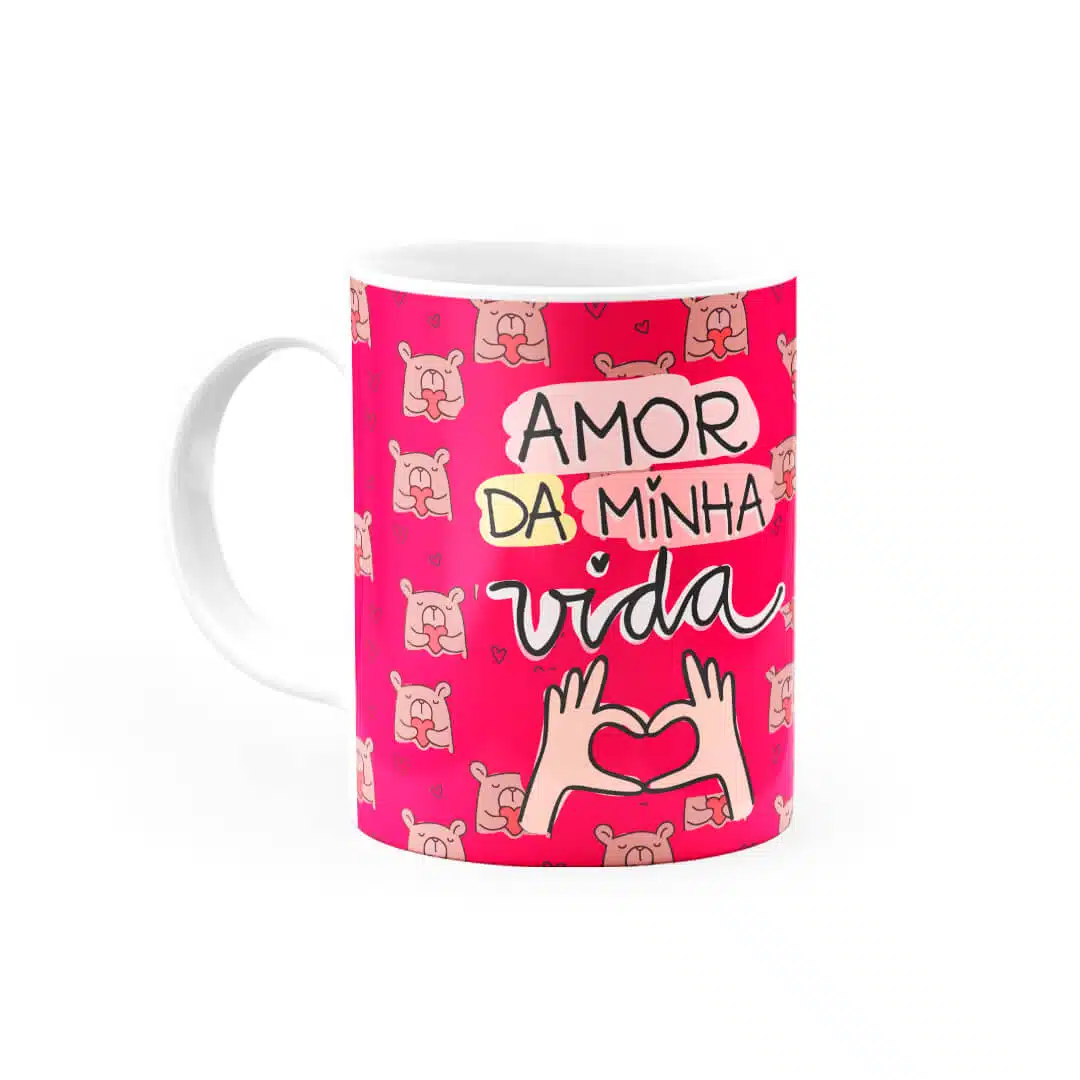 Caneca Personalizada Amor Da Minha Vida Te Amo - Imagem 1