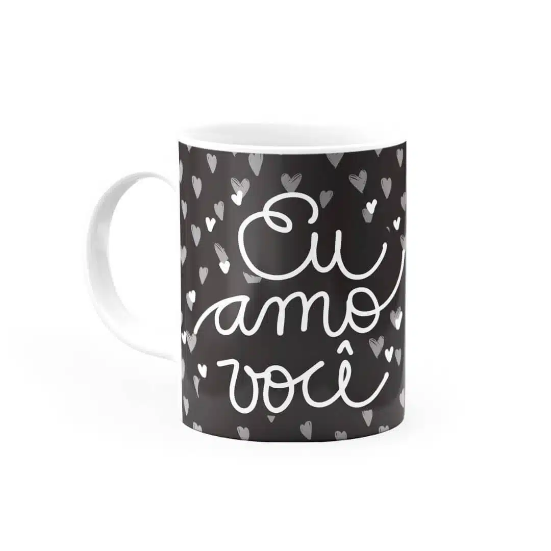 Caneca Personalizada Eu Amo Você Love - Imagem 1
