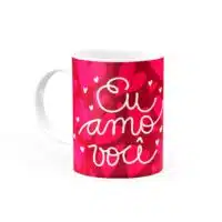 Caneca Personalizada Eu Amo Você Love - Vermelho