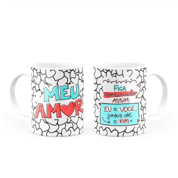 Caneca Personalizada Meu Amor Fica Combinado Assim - Imagem 3