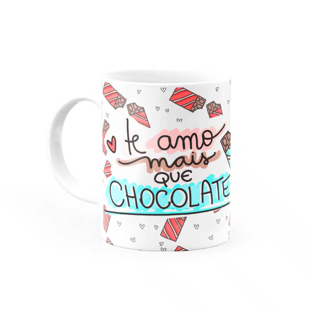 Caneca Personalizada Te Amo Mais Que Chocolate - Imagem 1