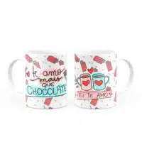 Caneca Personalizada Te Amo Mais que Chocolate - Imagem 3