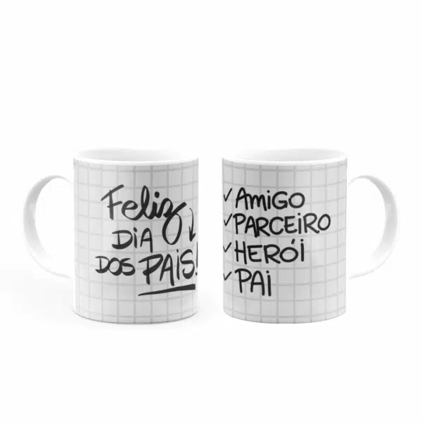 Caneca Personalizada Amigo, Parceiro, Herói E Pai - Imagem 3