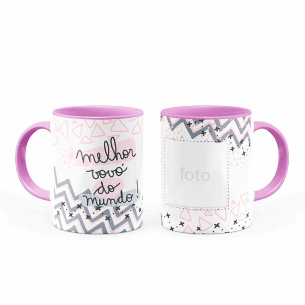 Caneca Personalizada Melhor Vovó do Mundo c/ Foto - Imagem 3