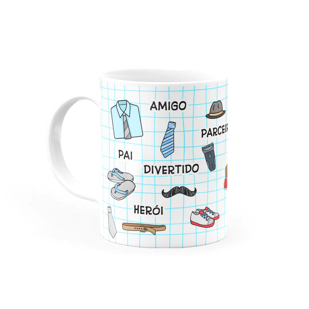 Caneca Personalizada Pai de muitas qualidades