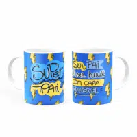 Caneca Personalizada Ser Pai é ser herói com capa invisível - Imagem 3