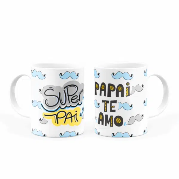 Caneca Personalizada Super Pai, Papai Te Amo - Imagem 3