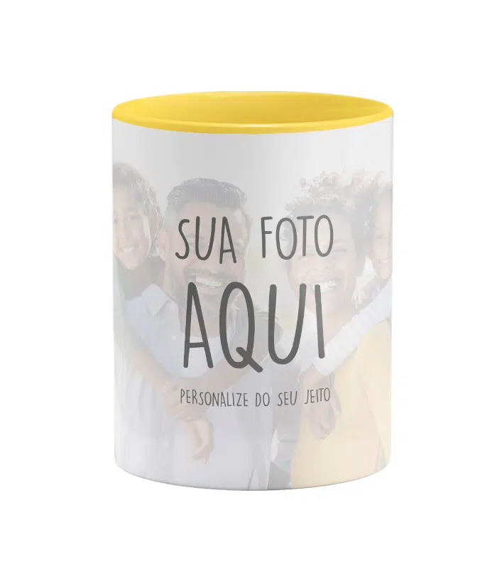 Caneca Personalizada Alca Interior Amarela Canecas24Horas 1