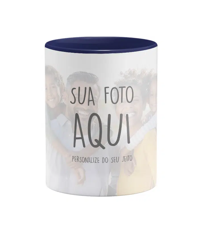 Caneca Personalizada Alca Interior Azul Escuro Canecas24Horas 1