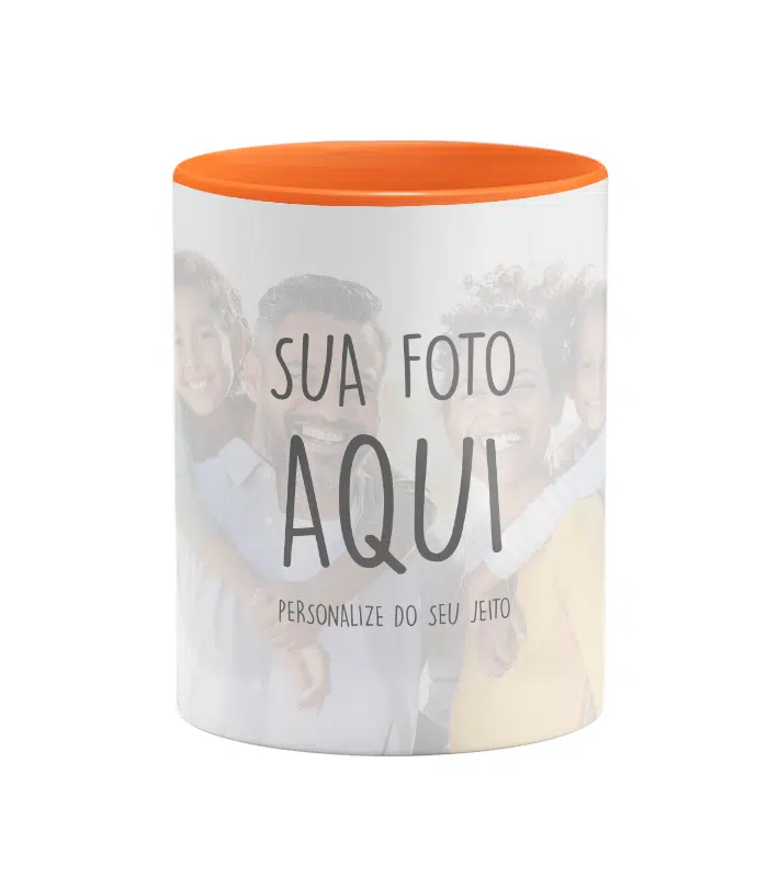 Caneca Personalizada Alca Interior Laranja Canecas24Horas 1