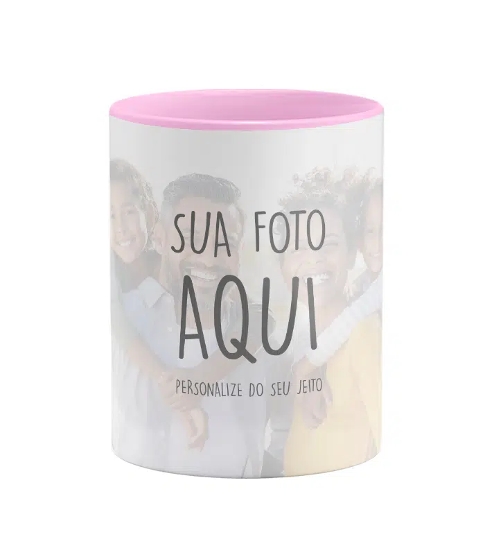 Caneca Personalizada Alca Interior Rosa Canecas24Horas 1