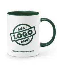 Caneca Personalizada Alça e Interior Verde Escuro - Imagem 3