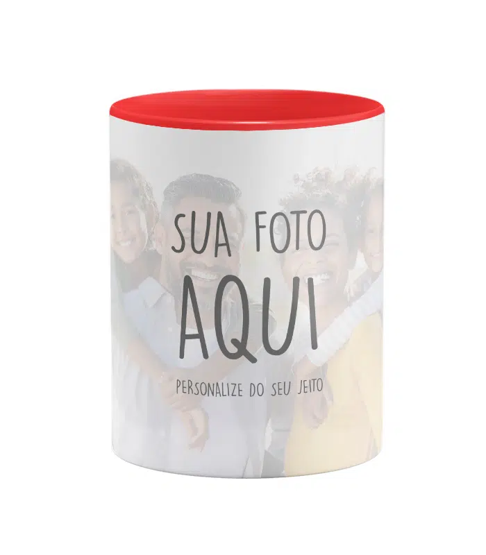 Caneca Personalizada Alca Interior Vermelha Canecas24Horas 1