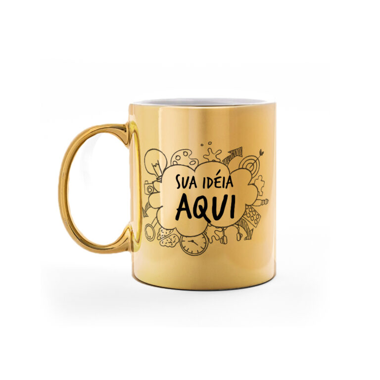 Caneca Personalizada Dourada 01 1