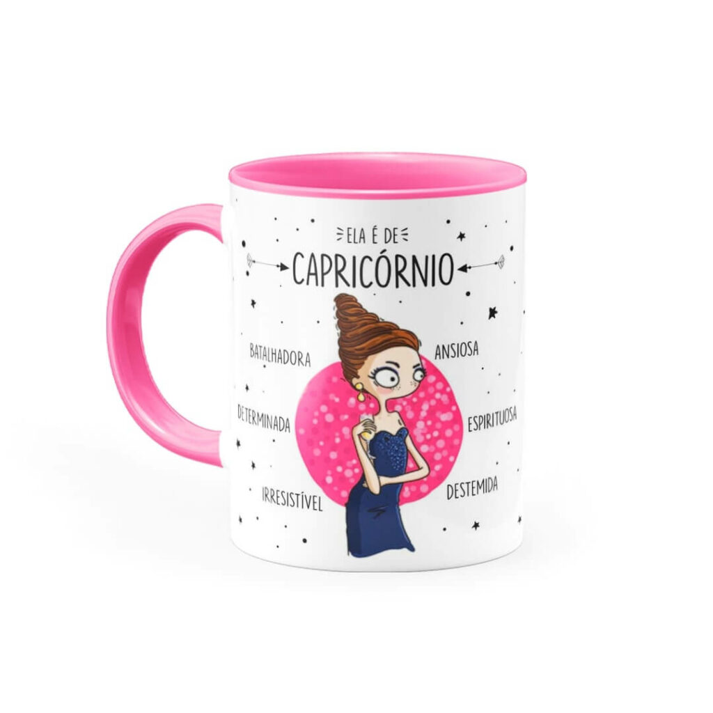 Caneca Personalizada Ela é de Capricórnio- Canecas 24 Horas