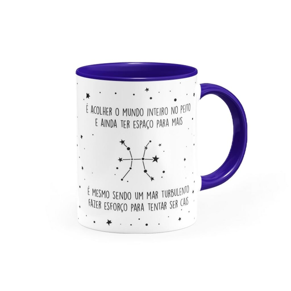 Caneca Personalizada Ela é de Peixes - Canecas 24 Horas