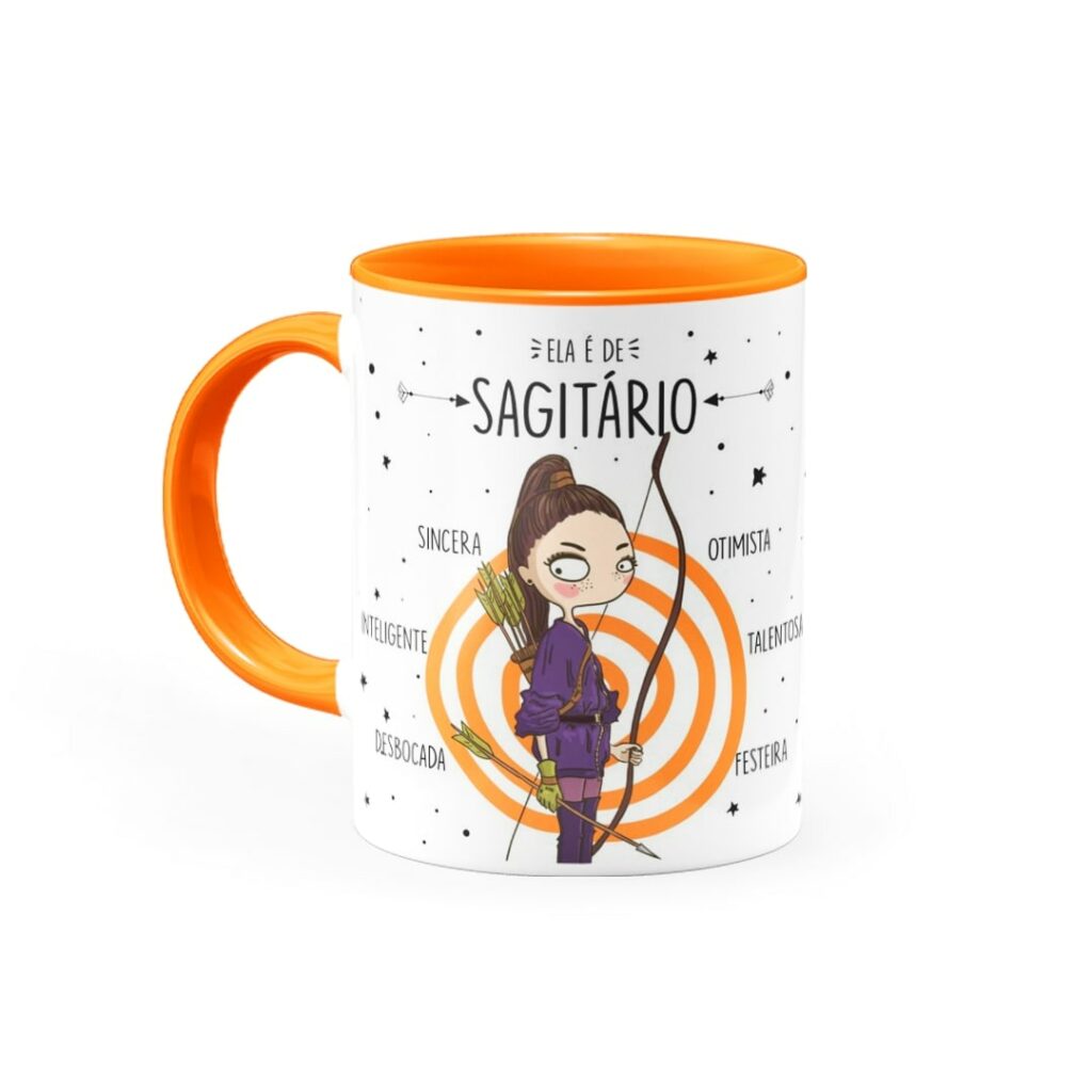 Caneca Personalizada Ela é de Sagitário - Canecas 24 Horas