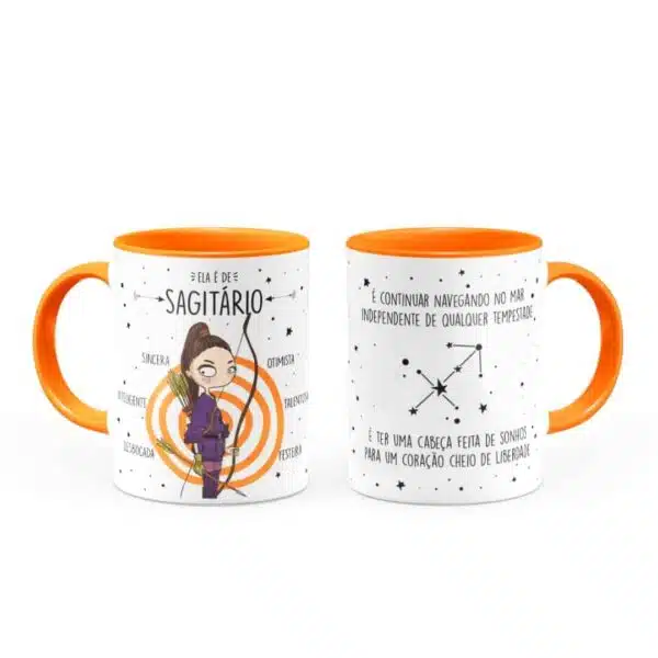 Caneca Personalizada Ela É De Sagitário - Canecas 24 Horas