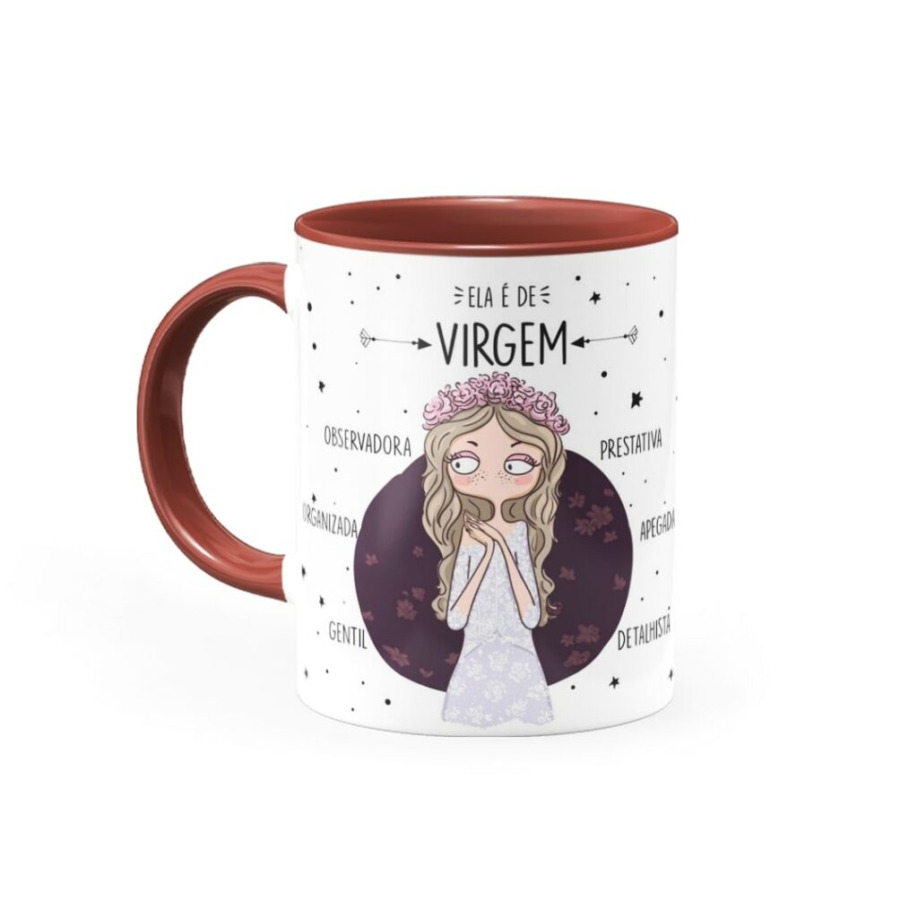 Caneca Personalizada Ela é de Virgem - Canecas 24 Horas
