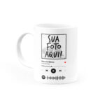 Caneca Personalizada com Foto e Música Spotify Code