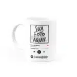Caneca Personalizada com Foto e Música Spotify Code