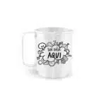 Caneca de Alumínio Branca Personalizada - 400ml - Canecas 24 Horas