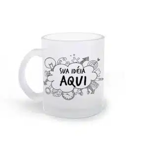 Caneca de Vidro Personalizada 325ml - Canecas 24 Horas