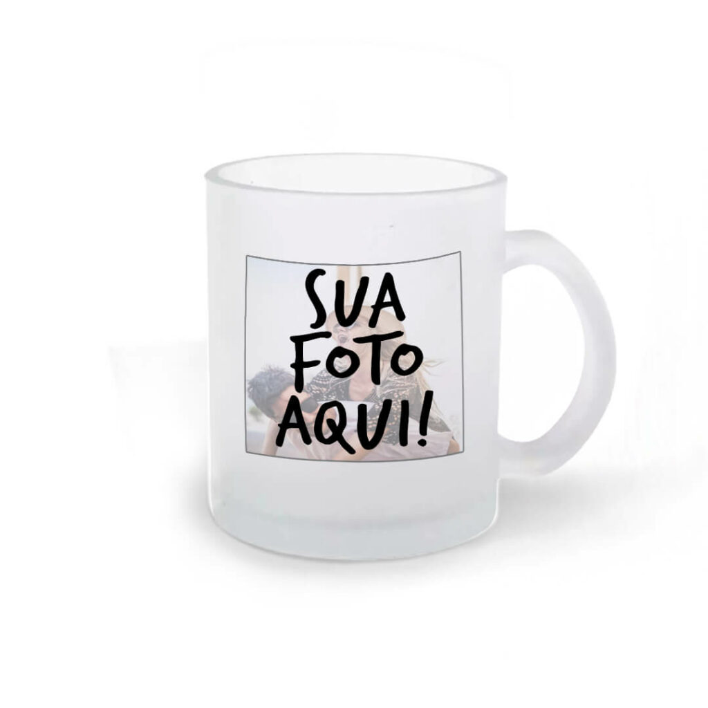 Caneca de Vidro Personalizada 325ml - Canecas 24 Horas