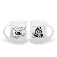 Caneca de Vidro Personalizada 325ml - Canecas 24 Horas