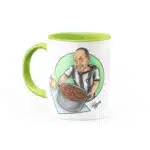 Canecatura – Caricaturas em Caneca Personalizada Alça e Interior Verde Claro - Canecas 24 Horas