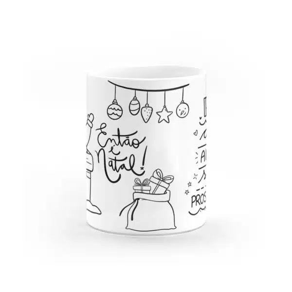 Caneca Para Colorir Paz Amor Alegria Saúde Prosperidade - Canecas 24 Horas