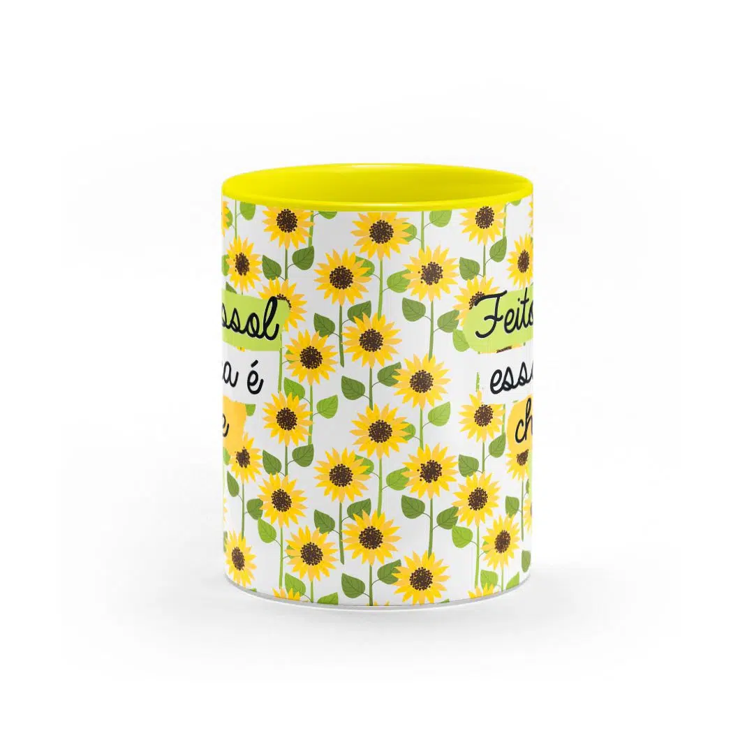 Caneca Feito Girassol Essa Moça É Cheia De Luz - Canecas 24 Horas