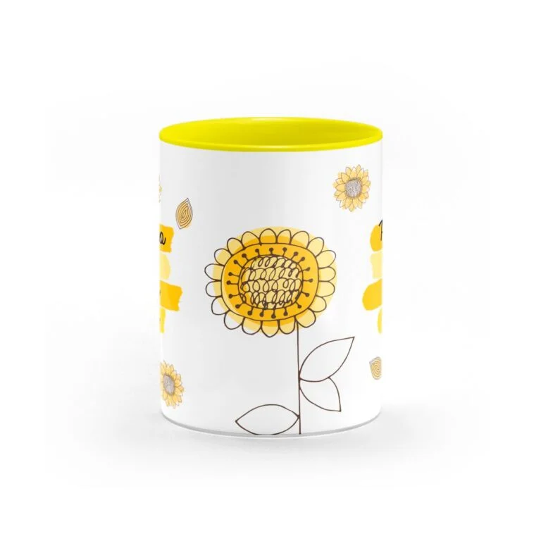 Caneca Por Dentro Luz E Por Fora Girassol - Canecas 24 Horas