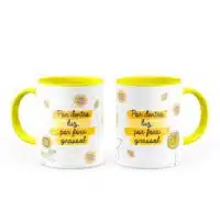 Caneca por dentro Luz e por fora Girassol - Canecas 24 Horas